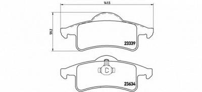 BREMBO p37006 -  Комплект тормозных колодок, дисковый тормоз