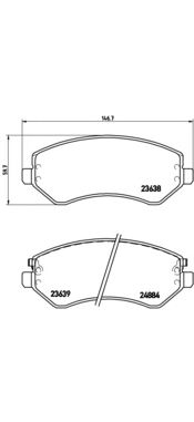 BREMBO p37007 -  Комплект тормозных колодок, дисковый тормоз