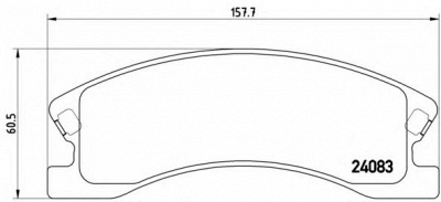 BREMBO p37008 -  Комплект тормозных колодок, дисковый тормоз