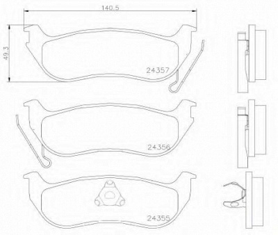 BREMBO p37009 -  Комплект тормозных колодок, дисковый тормоз