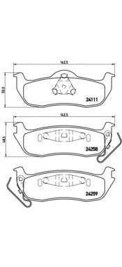 BREMBO p37011 -  Комплект тормозных колодок, дисковый тормоз