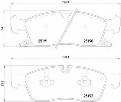 BREMBO p37017 -  Комплект тормозных колодок, дисковый тормоз