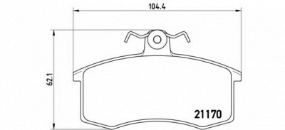 BREMBO p41003 -  Комплект тормозных колодок, дисковый тормоз