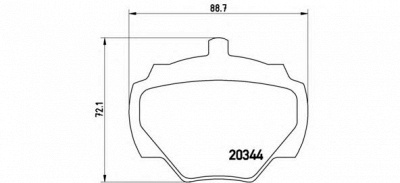 BREMBO p44001 -  Комплект тормозных колодок, дисковый тормоз