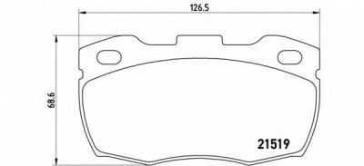 BREMBO p44005 -  Комплект тормозных колодок, дисковый тормоз