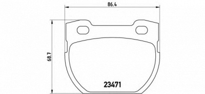 BREMBO p44006 -  Комплект тормозных колодок, дисковый тормоз