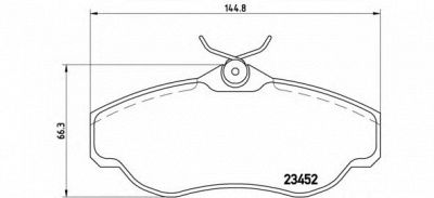 BREMBO p44008 -  Комплект тормозных колодок, дисковый тормоз
