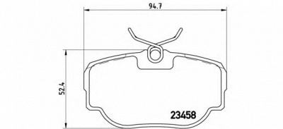 BREMBO p44009 -  Комплект тормозных колодок, дисковый тормоз
