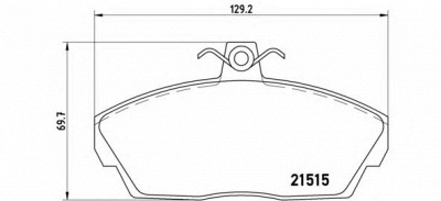 BREMBO p44010 -  Комплект тормозных колодок, дисковый тормоз