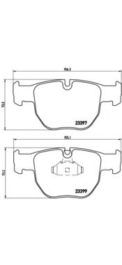 BREMBO p44012 -  Комплект тормозных колодок, дисковый тормоз