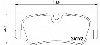 BREMBO p44013 -  Комплект тормозных колодок, дисковый тормоз