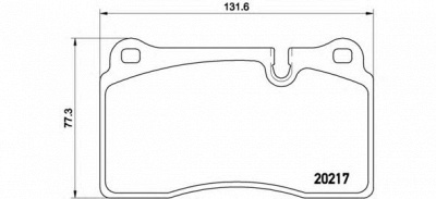 BREMBO p44018 -  Комплект тормозных колодок, дисковый тормоз