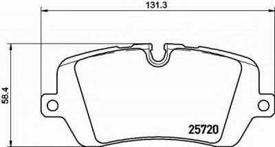 BREMBO p44021 -  Комплект тормозных колодок, дисковый тормоз