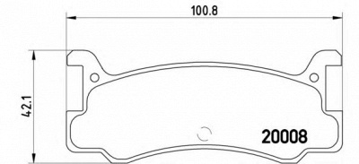 BREMBO p49005 -  Комплект тормозных колодок, дисковый тормоз