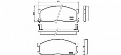 BREMBO p49010 -  Комплект тормозных колодок, дисковый тормоз
