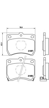 BREMBO p49013 -  Комплект тормозных колодок, дисковый тормоз