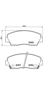 BREMBO p49014 -  Комплект тормозных колодок, дисковый тормоз