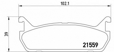 BREMBO p49015 -  Комплект тормозных колодок, дисковый тормоз