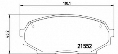 BREMBO p49017 -  Комплект тормозных колодок, дисковый тормоз