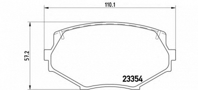 BREMBO p49020 -  Комплект тормозных колодок, дисковый тормоз