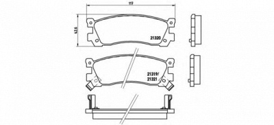 BREMBO p49025 -  Комплект тормозных колодок, дисковый тормоз