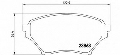 BREMBO p49029 -  Комплект тормозных колодок, дисковый тормоз