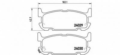 BREMBO p49031 -  Комплект тормозных колодок, дисковый тормоз