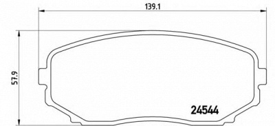 BREMBO p49040 -  Комплект тормозных колодок, дисковый тормоз