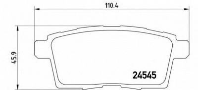 BREMBO p49041 -  Комплект тормозных колодок, дисковый тормоз