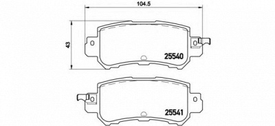 BREMBO p49047 -  Комплект тормозных колодок, дисковый тормоз