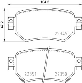 BREMBO p49059 -  Комплект тормозных колодок, дисковый тормоз
