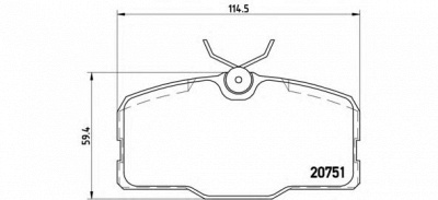 BREMBO p50006 -  Комплект тормозных колодок, дисковый тормоз
