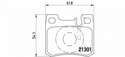 BREMBO p50012 -  Комплект тормозных колодок, дисковый тормоз