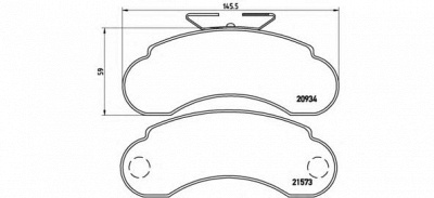 BREMBO p50021 -  Комплект тормозных колодок, дисковый тормоз