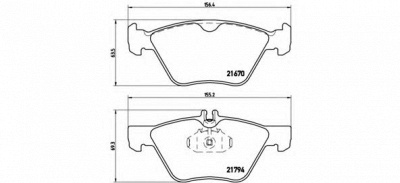 BREMBO p50026 -  Комплект тормозных колодок, дисковый тормоз