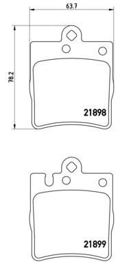 BREMBO p50033 -  Комплект тормозных колодок, дисковый тормоз