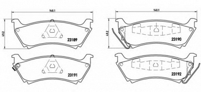 BREMBO p50040 -  Комплект тормозных колодок, дисковый тормоз