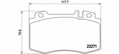 BREMBO p50041 -  Комплект тормозных колодок, дисковый тормоз