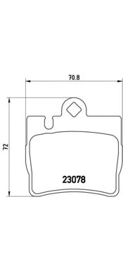 BREMBO p50042 -  Комплект тормозных колодок, дисковый тормоз