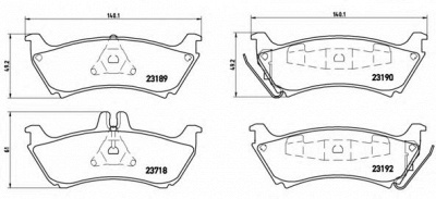 BREMBO p50044 -  Комплект тормозных колодок, дисковый тормоз