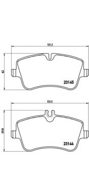 BREMBO p50045 -  Комплект тормозных колодок, дисковый тормоз