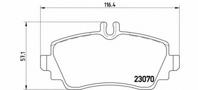 BREMBO p50047 -  Комплект тормозных колодок, дисковый тормоз