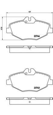 BREMBO p50049 -  Комплект тормозных колодок, дисковый тормоз