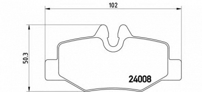 BREMBO p50051 -  Комплект тормозных колодок, дисковый тормоз