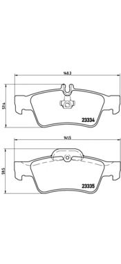 BREMBO p50052 -  Комплект тормозных колодок, дисковый тормоз