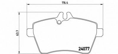 BREMBO p50056 -  Комплект тормозных колодок, дисковый тормоз