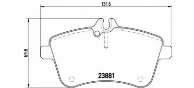 BREMBO p50057 -  Комплект тормозных колодок, дисковый тормоз