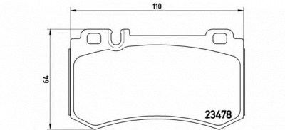 BREMBO p50061 -  Комплект тормозных колодок, дисковый тормоз