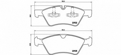 BREMBO p50063 -  Комплект тормозных колодок, дисковый тормоз