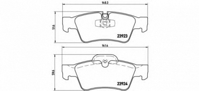 BREMBO p50064 -  Комплект тормозных колодок, дисковый тормоз